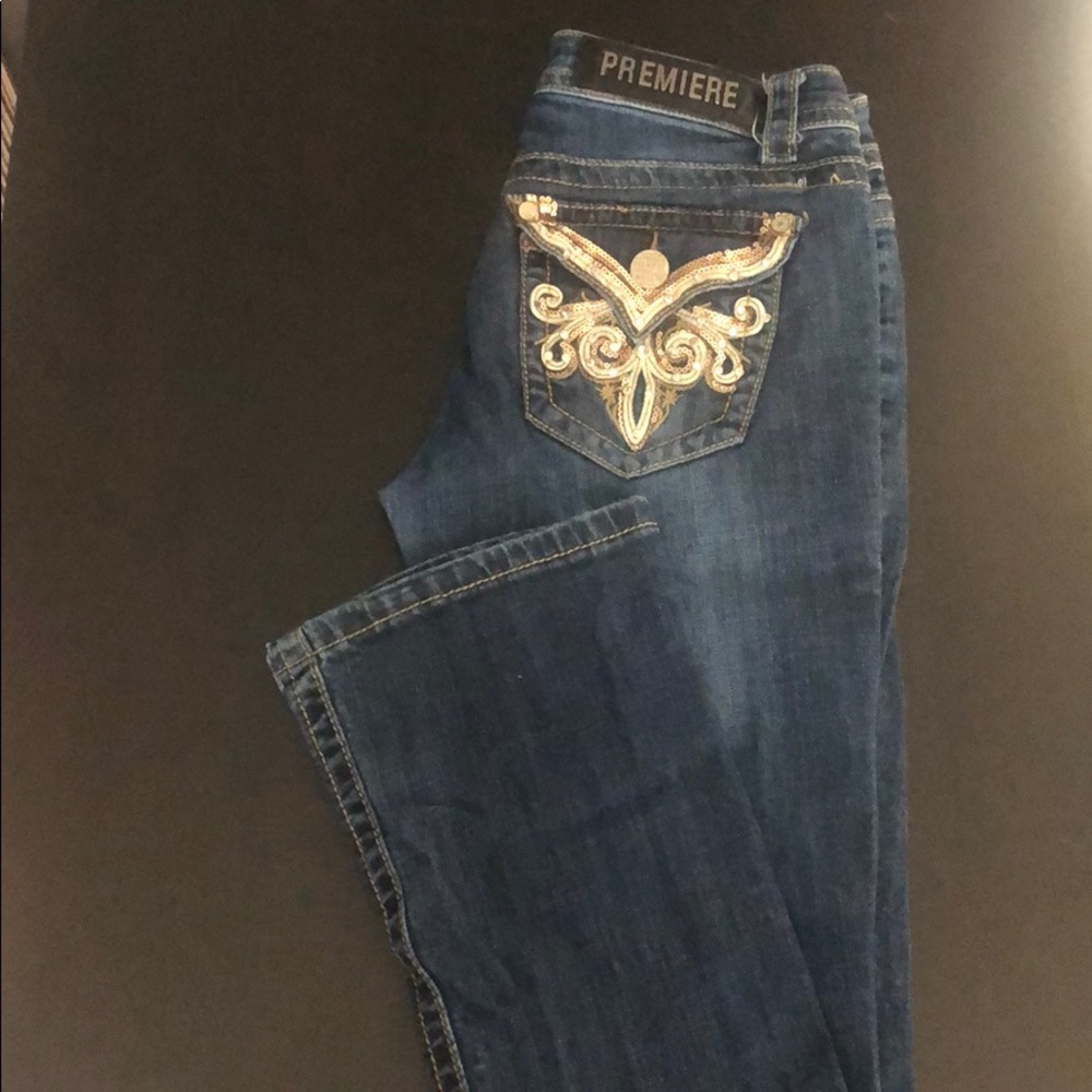 Premier Embellished Low Rise Jeans